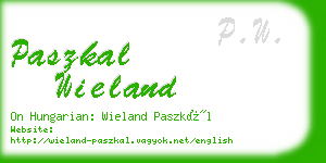 paszkal wieland business card